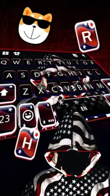 American Flag Hoodie Keyboard android App screenshot 3